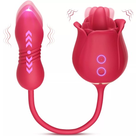 vibromasseur-rose-a-18-battements-avec-gode-de-poussee-big-0